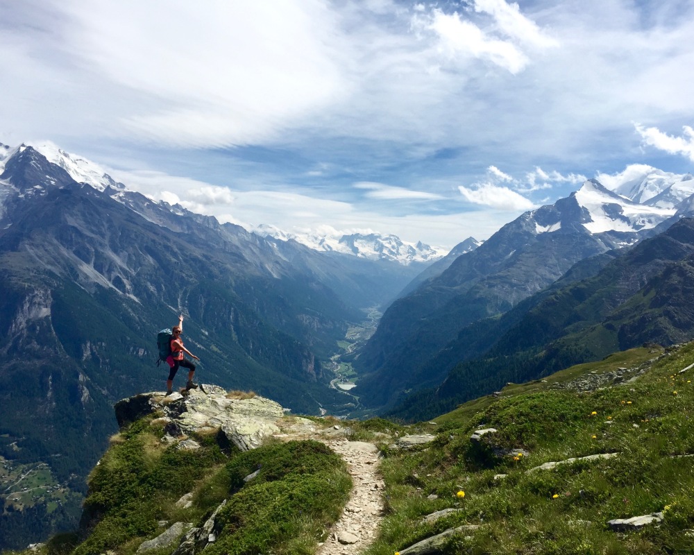 The stunning Mattertal Valley: the Matterhorn lies at the head of the valley